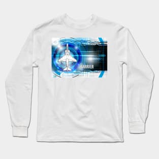 AV-8 Harrier Digital Blueprint Long Sleeve T-Shirt